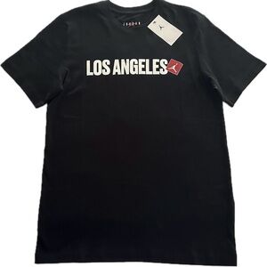 Nike Air Jordan Los Angeles City Tee Black T Shirt Mens Medium DD8035-010 New